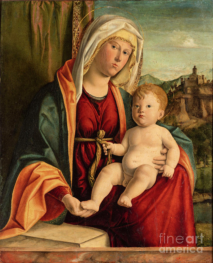 Virgin And Child #7 Drawing by Heritage Images