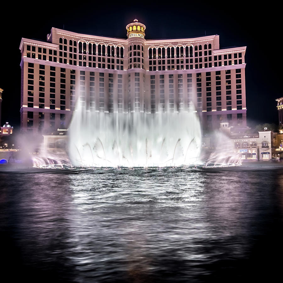 World Famous Fountain Water Show In Las Vegas Nevada #7 Photograph by Alex Grichenko