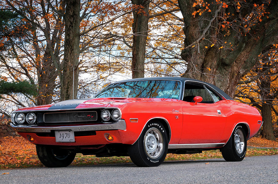 Transportation Photograph - 70 Dodge Challenger RT - Driver side by TS Photo