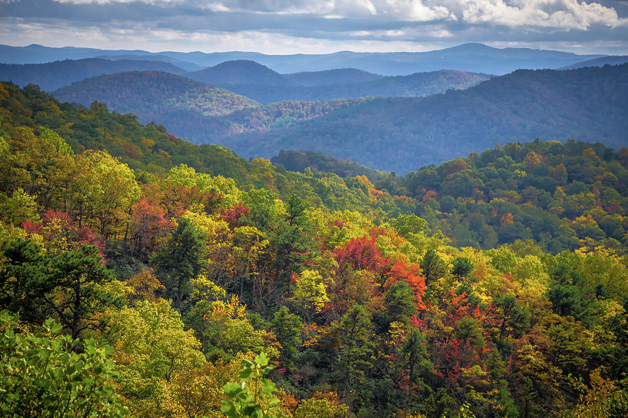 Blue Ridge And Smoky Mountains Changing Color In Fall #72 Photograph by Alex Grichenko