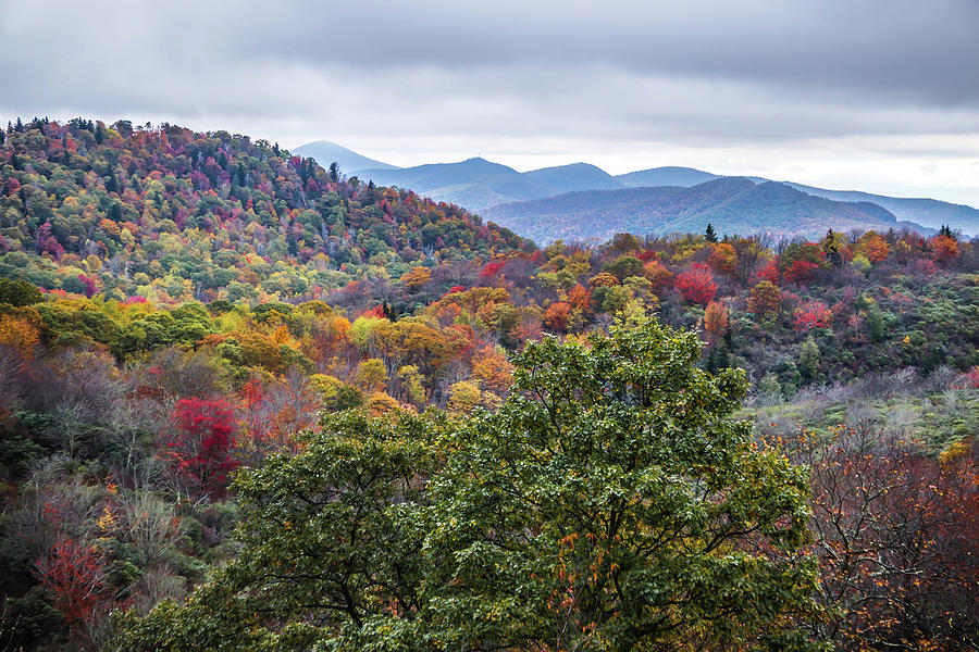 Blue Ridge And Smoky Mountains Changing Color In Fall #73 Photograph by Alex Grichenko