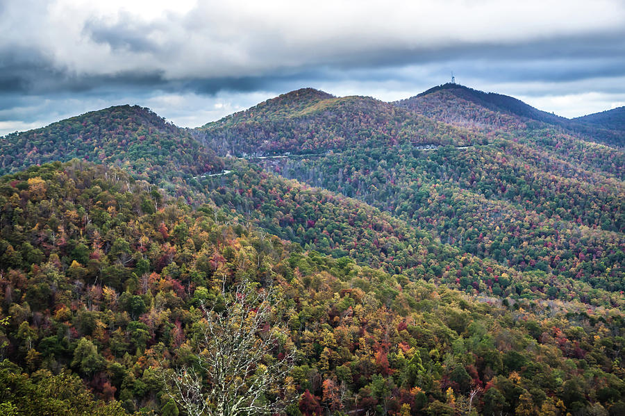 Blue Ridge And Smoky Mountains Changing Color In Fall #75 Photograph by Alex Grichenko