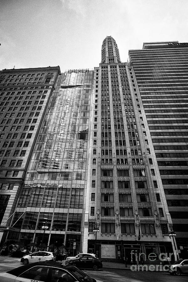 Chicago Photograph - 75 Wacker Drive Mather Tower And London House Buildings Chicago Illinois United States Of America by Joe Fox