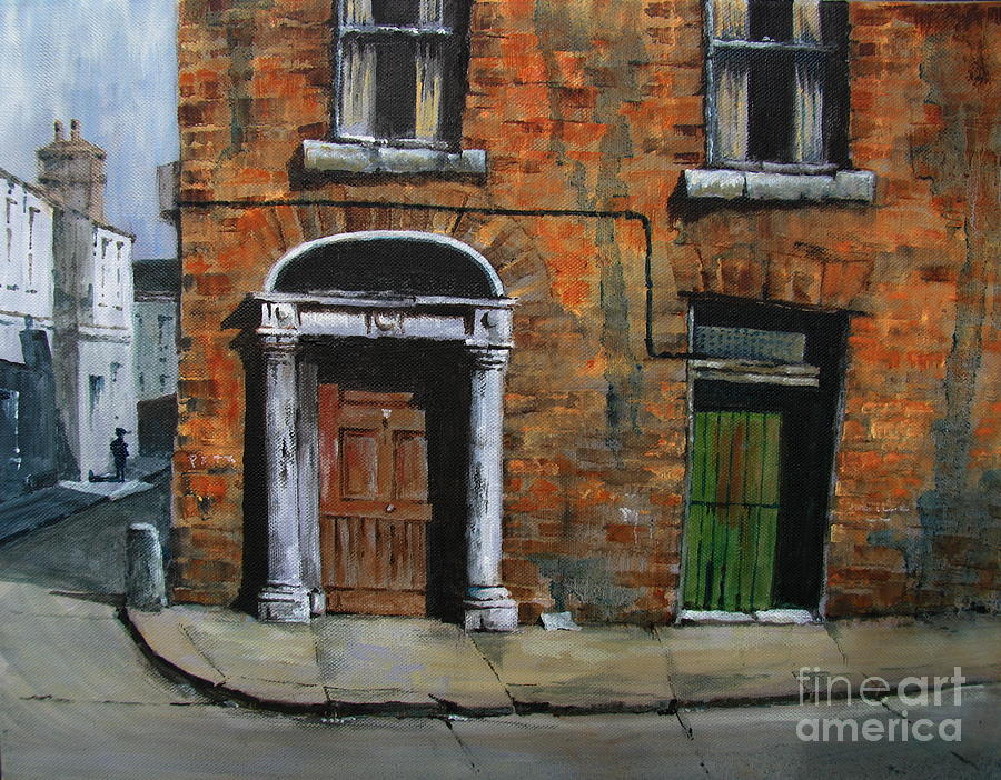 775 Decaying Elegance in the Liberties, Dublin Painting by Val Byrne