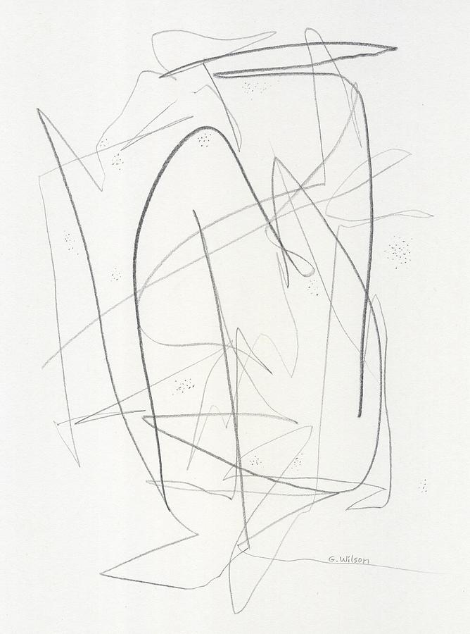 original abstract drawing by G. Wilson untitled 0829144 Drawing by G Wilson