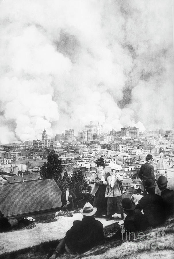 1906 San Francisco Earthquake Fire #8 Photograph by Uc Regents, Natl. Information Service For Earthquake Engineering/science Photo Library