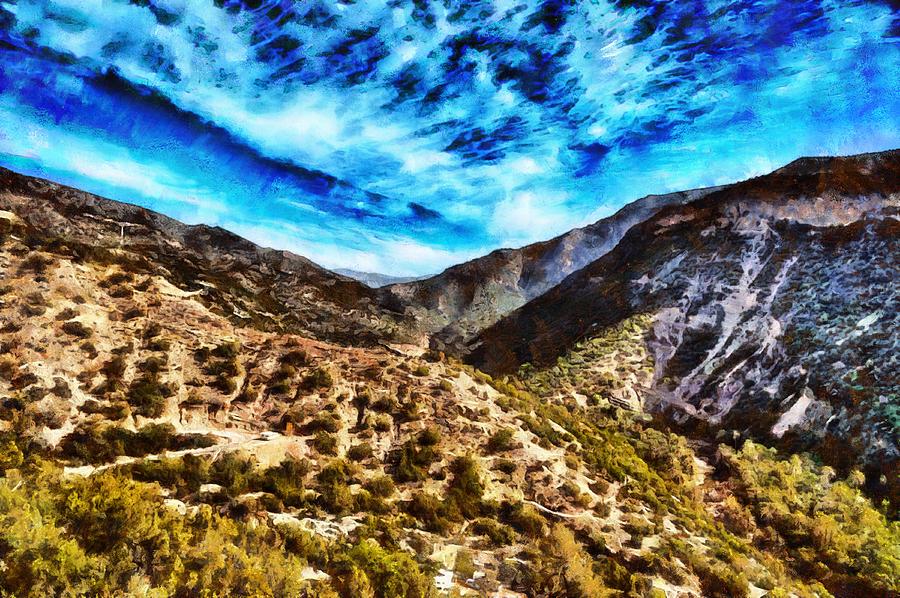 A beautiful landscape in the mountains of Morocco near Agadir #8 Digital Art by Gina Koch