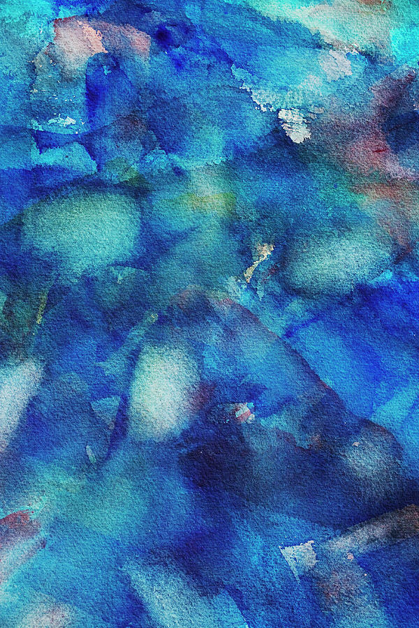 Abstract Painted  Blue Art Backgrounds #8 Photograph by Ekely