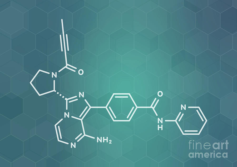 Acalabrutinib Cancer Drug Molecule Photograph By Molekuul/science Photo ...