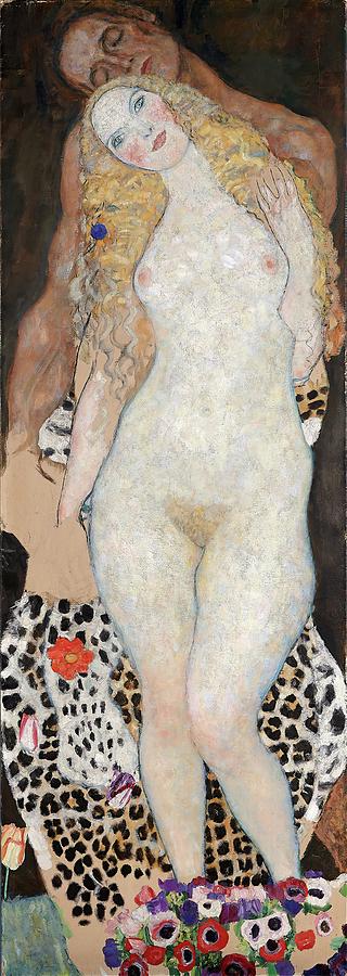 Gustav Klimt Painting - Adam And Eve by Gustav Klimt