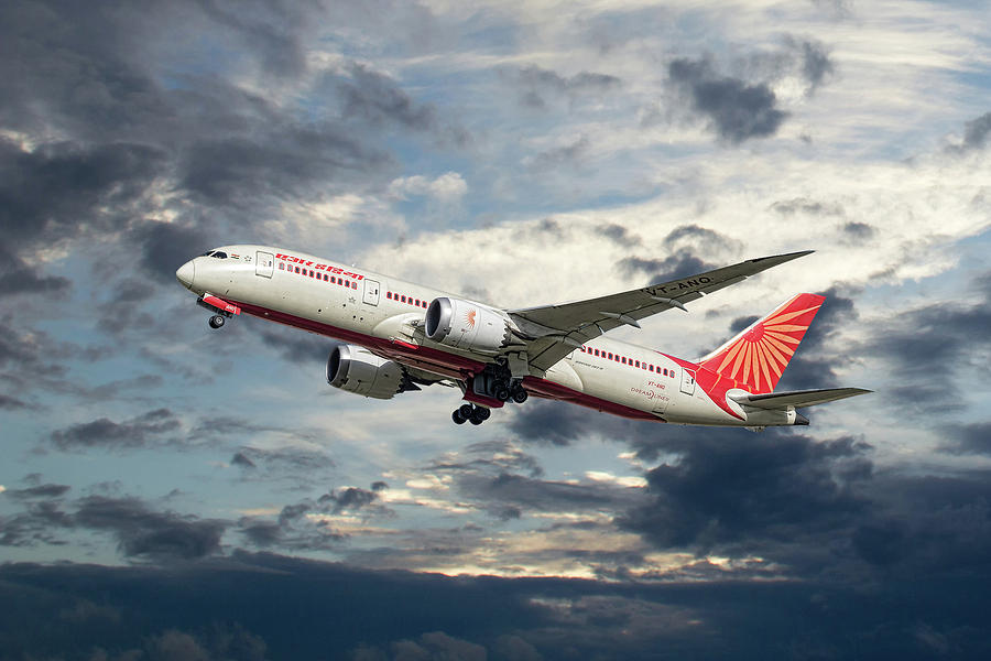 Air India Mixed Media - Air India Boeing 787-8 Dreamliner by Smart Aviation Air India Mixed Media - Air India Boeing 787-8 Dreamliner by Smart Aviation