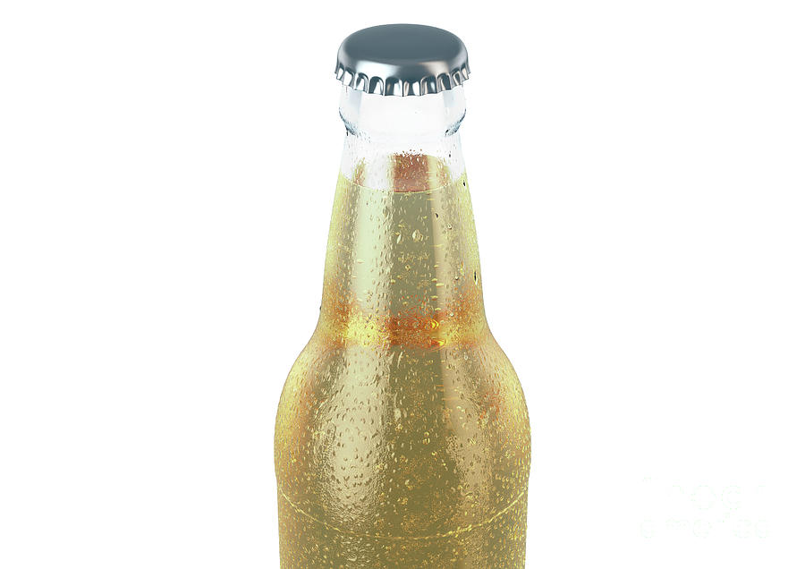 Alcohol Bottled Product With Condensation Digital Art