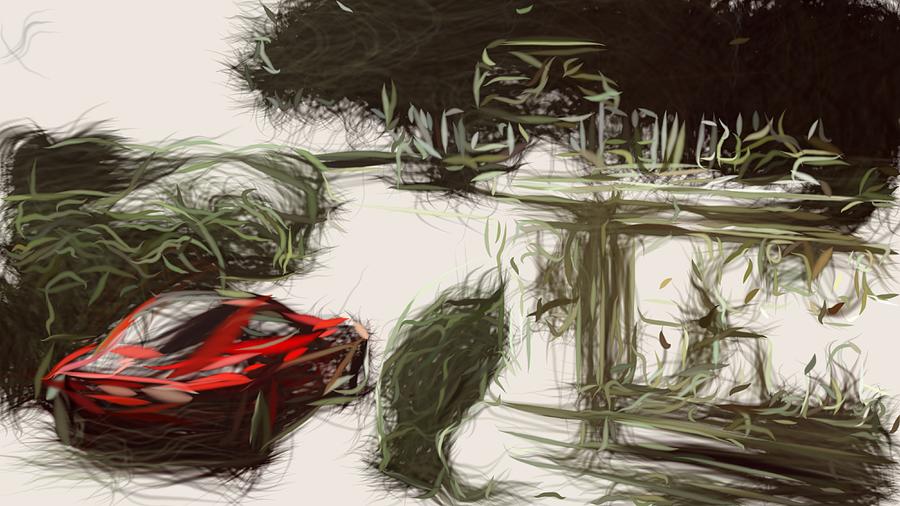 Alfa Romeo Disco Volante Touring Draw #9 Digital Art by CarsToon Concept