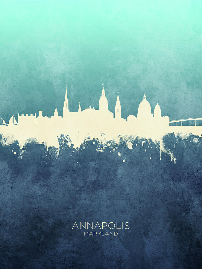 Annapolis Maryland Skyline #8 Digital Art by Michael Tompsett - Pixels