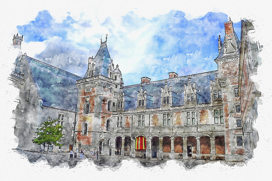 Architecture #watercolor #sketch #architecture #city #8 Digital Art by TintoDesigns
