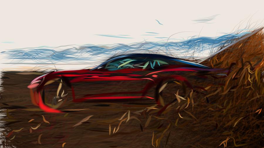 Aston Martin DBS Superleggera Drawing #9 Digital Art by CarsToon Concept