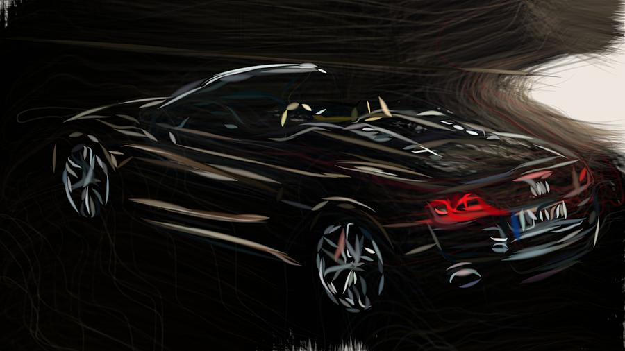 Audi R8 Spyder Draw #8 Digital Art by CarsToon Concept
