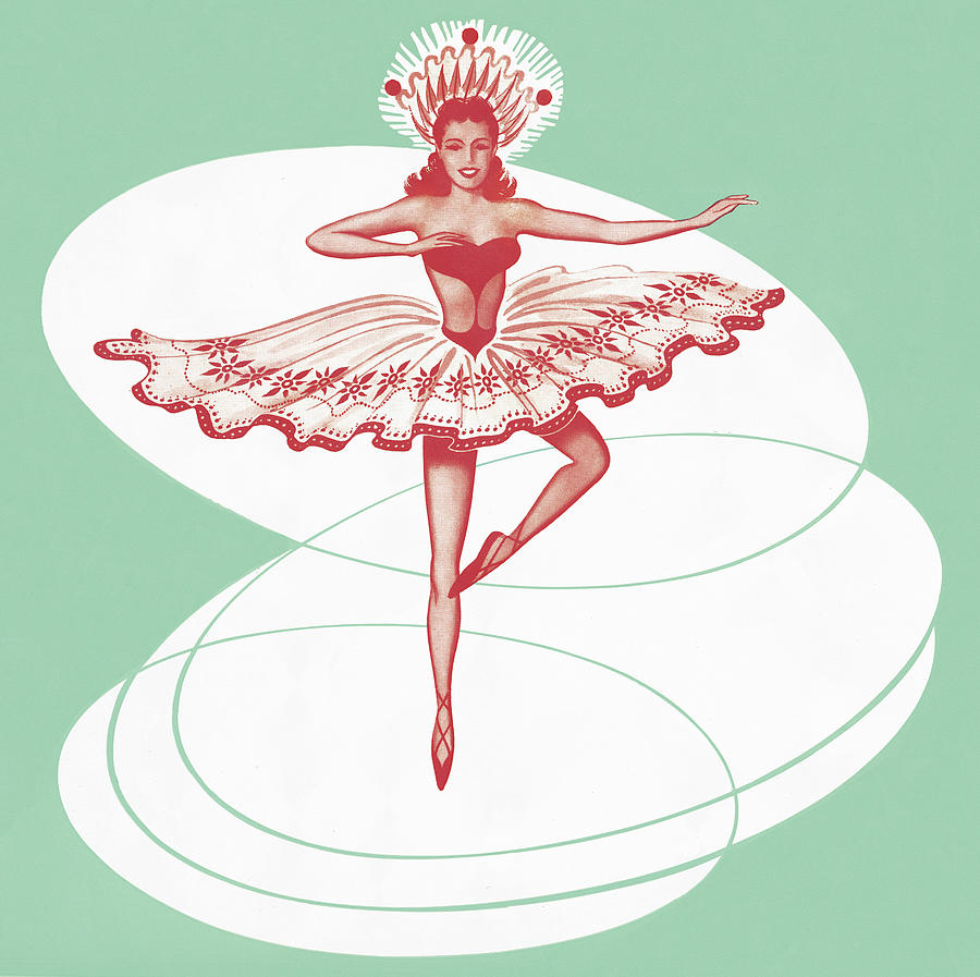 Vintage Drawing - Ballet Dancer #8 by CSA Images
