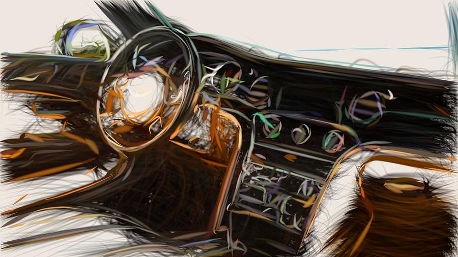 Vintage Digital Art - Bentley Mulsanne Speed Drawing #15 by CarsToon Concept