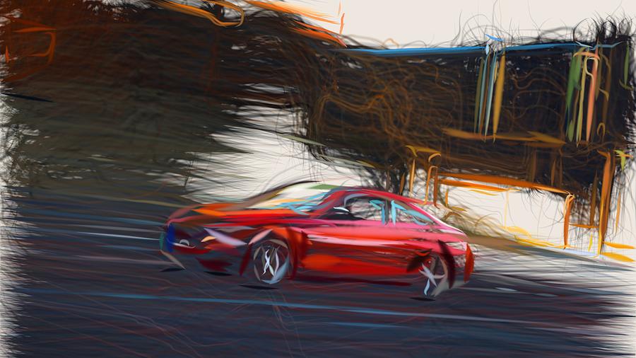 BMW 4 Series Coupe Drawing Digital Art by CarsToon Concept - Fine Art ...