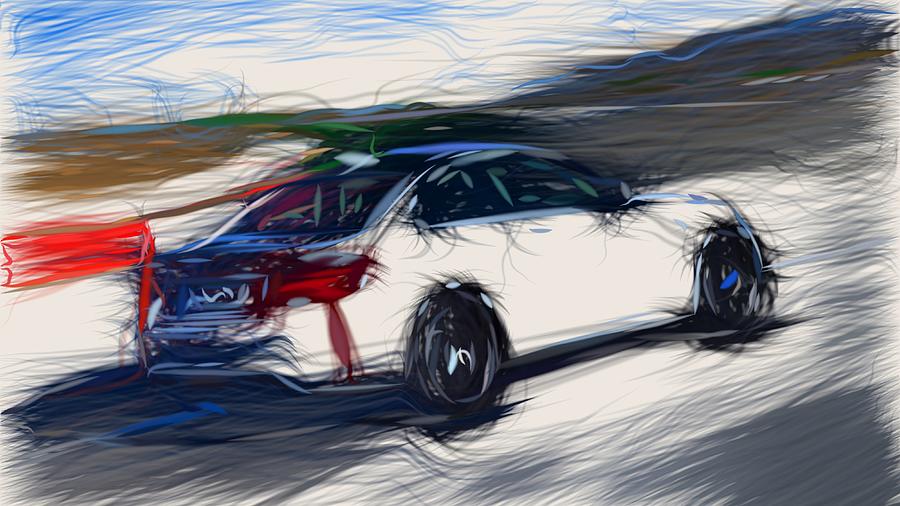 BMW M2 Drawing #9 Digital Art by CarsToon Concept