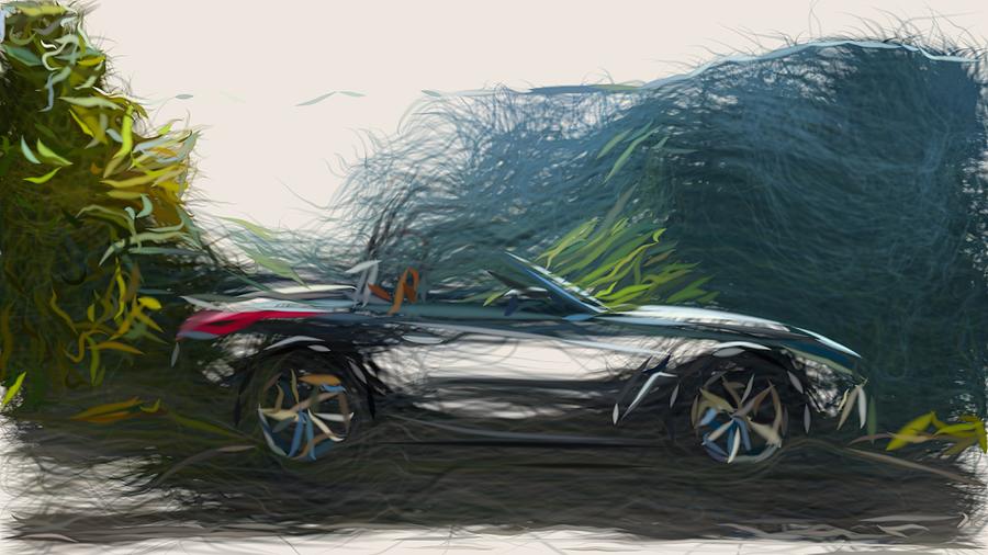 BMW Z4 M40i Drawing #9 Digital Art by CarsToon Concept