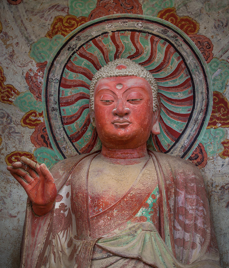 Buddha Maijishan Grottoes Tianshui Gansu China #8 Photograph by Adam Rainoff