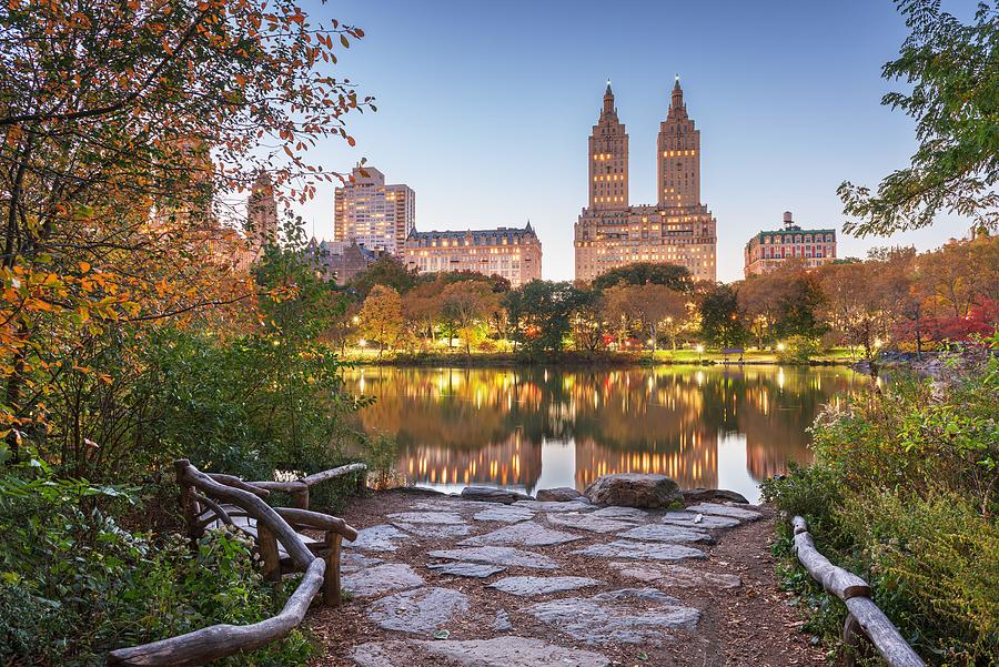 Fall Photograph - Central Park During Autumn In New York #8 by Sean Pavone