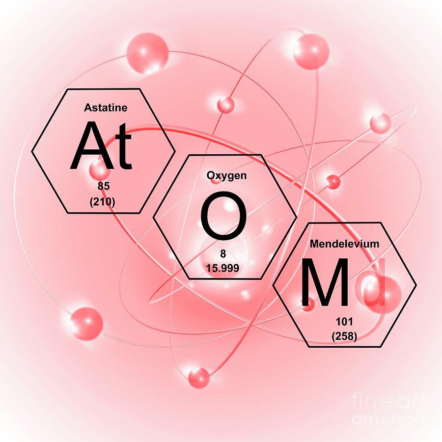 Chemical Elements Atom #8 Photograph by Mehau Kulyk/science Photo Library