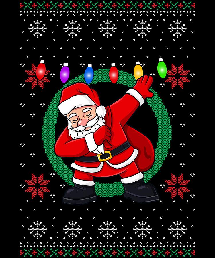 Santa claus shop dabbing sweater