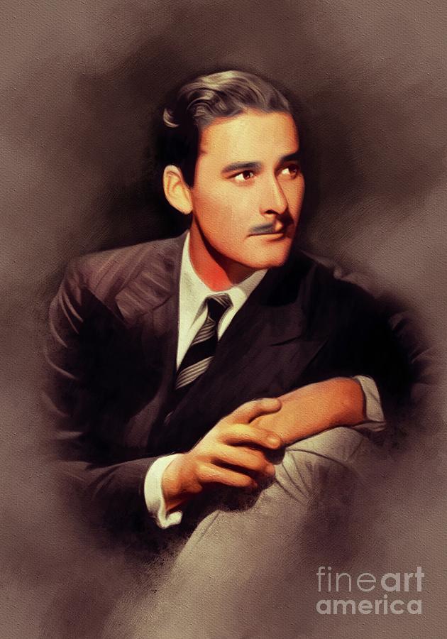 Errol Flynn, Vintage Movie Star #8 Painting by Esoterica Art Agency