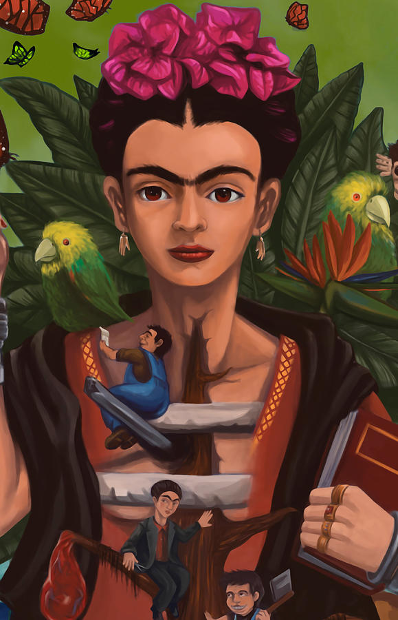 Abstract Digital Art - Frida Kahlo #8 by Aixa Wowo