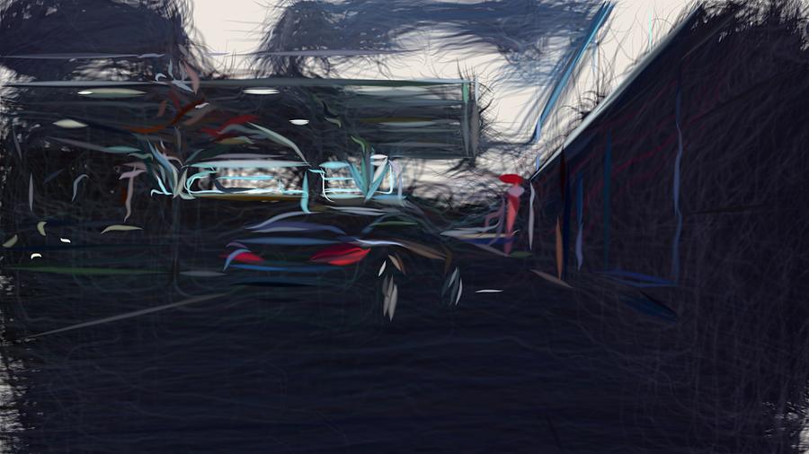 Hyundai Genesis Coupe Draw #9 Digital Art by CarsToon Concept