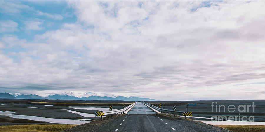 Icelandic Lonely Road In Wild Territory With No One In Sight Photograph