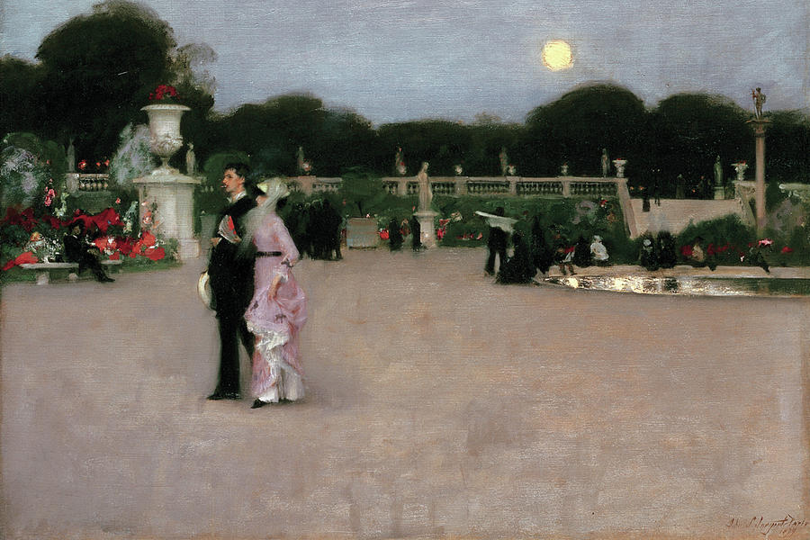 In the Luxembourg Gardens #8 Painting by John Singer Sargent