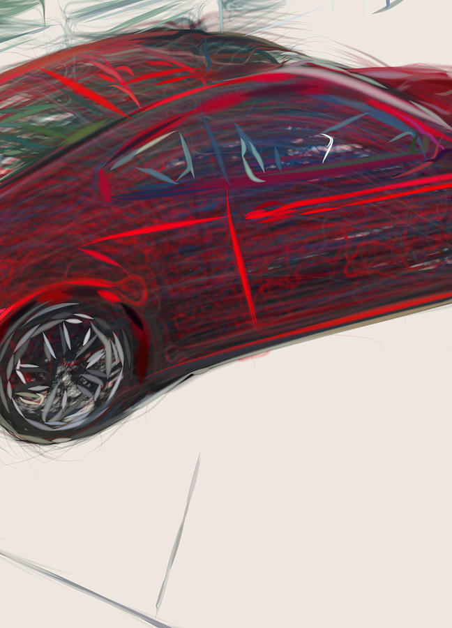 Infiniti G35 Drawing Digital Art by CarsToon Concept