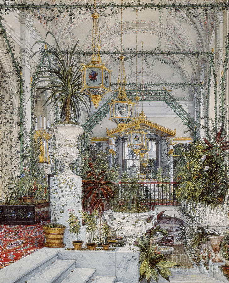 Interiors Of The Winter Palace #8 Drawing by Heritage Images