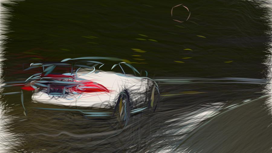 Jaguar XKR S GT Drawing #9 Digital Art by CarsToon Concept
