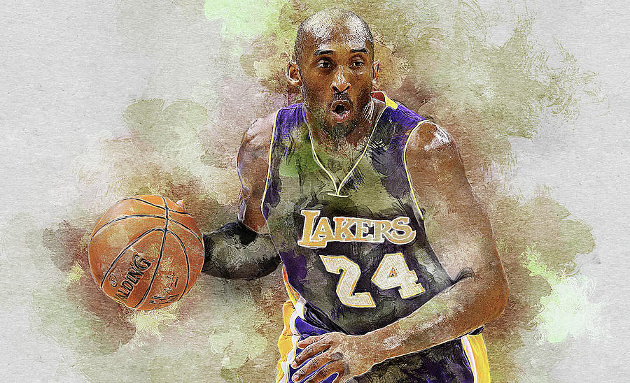 Kobe Bean Bryant Digital Art by Nadezhda Zhuravleva