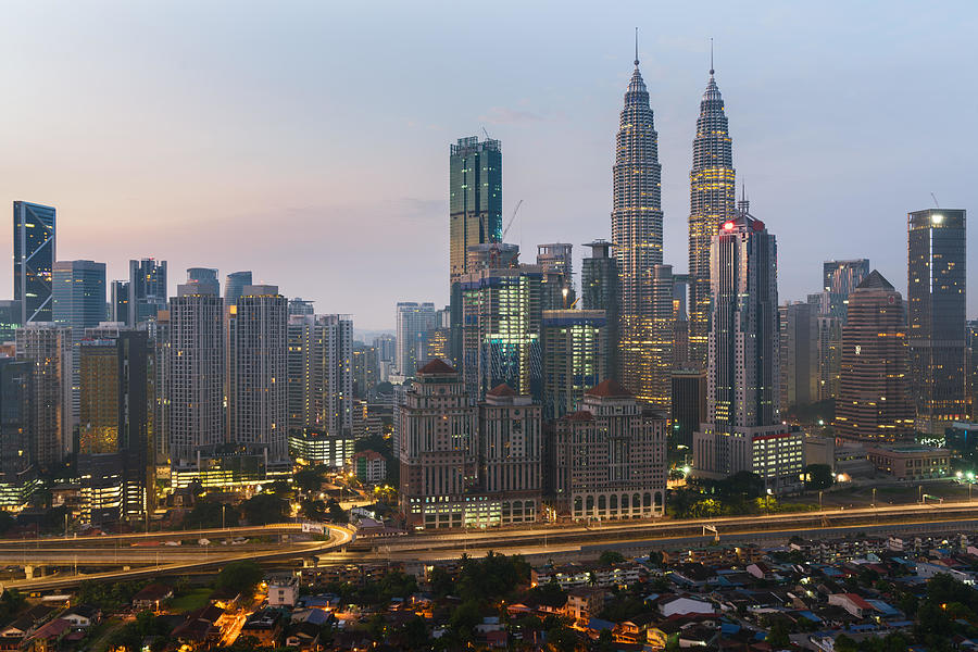 Kuala Lumpur Skyline And Skyscraper Photograph by Prasit Rodphan - Fine ...