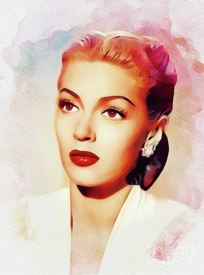 Lana Turner, Vintage Movie Star #8 Painting by Esoterica Art Agency
