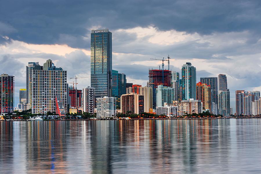 Miami Photograph - Miami, Florida, Usa Downtown Skyline #8 by Sean Pavone