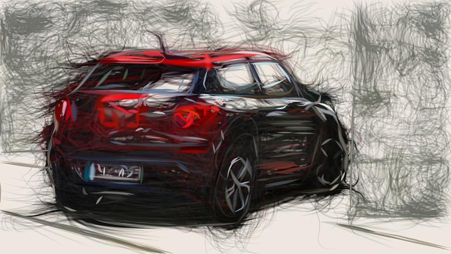 Mini Paceman Draw #8 Digital Art by CarsToon Concept