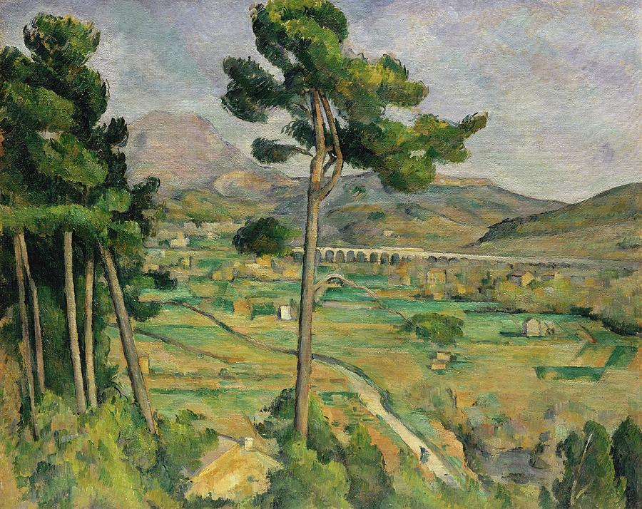 Paul Cezanne Painting - Mont Sainte-victoire And The Viaduct Of The Arc River Valley by Paul Cezanne