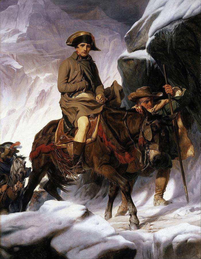 Napoleon Painting - Napoleon Crossing The Alps by Paul Delaroche
