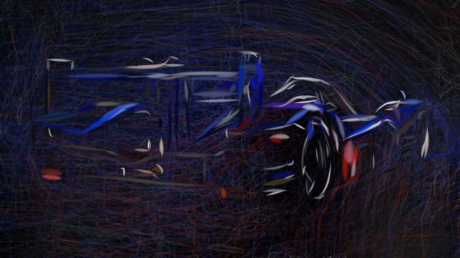 Peugeot 908 Draw #8 Digital Art by CarsToon Concept