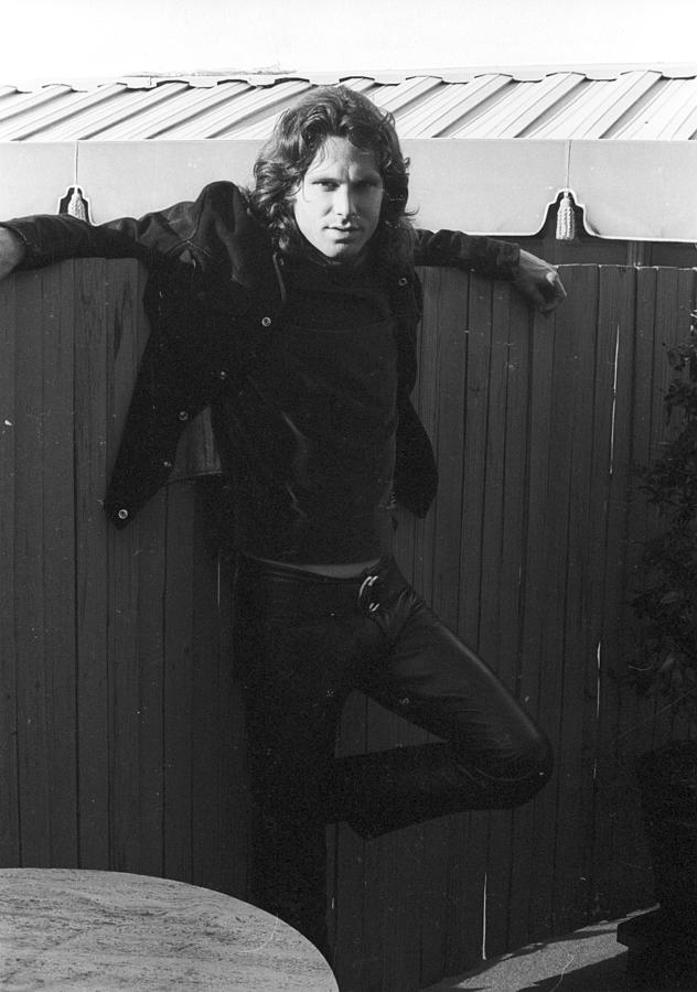 Black And White Photograph - Photo Of Jim Morrison #8 by Michael Ochs Archives