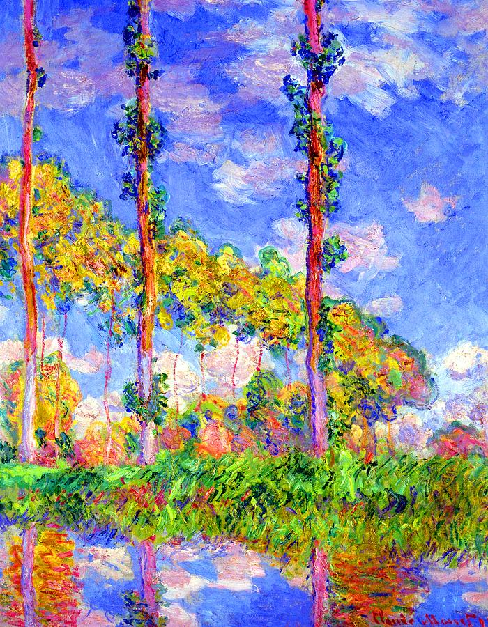 Poplars in the Sun Painting by Claude Monet - Fine Art America