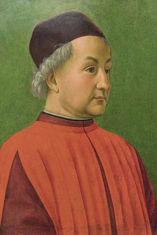 Portrait of a Man #8 Painting by Domenico Ghirlandaio