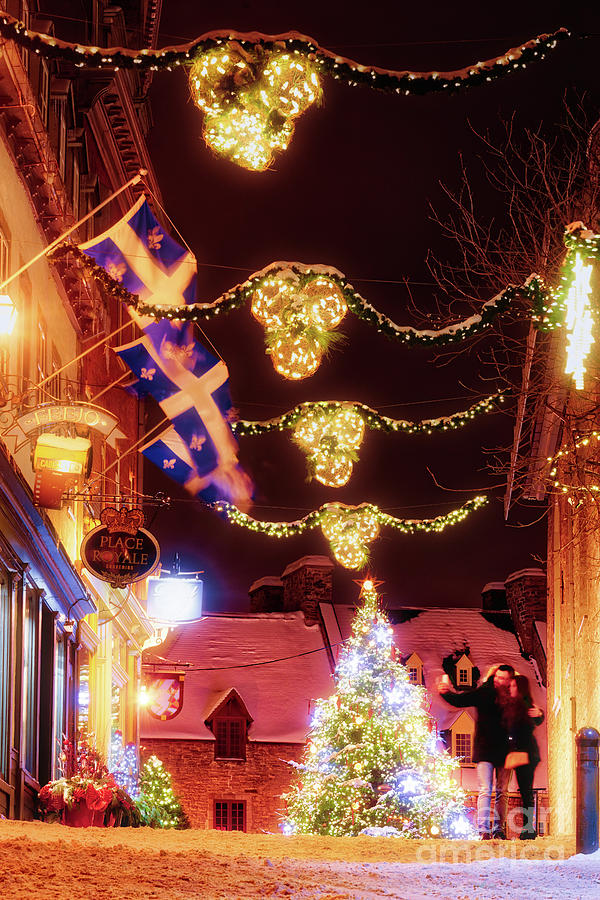 Quebec on a Snowy Night Photograph by Colin Woods - Fine Art America